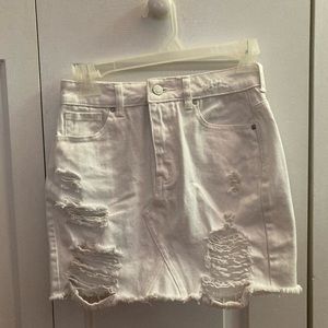 PacSun white ripped denim skirt size 23